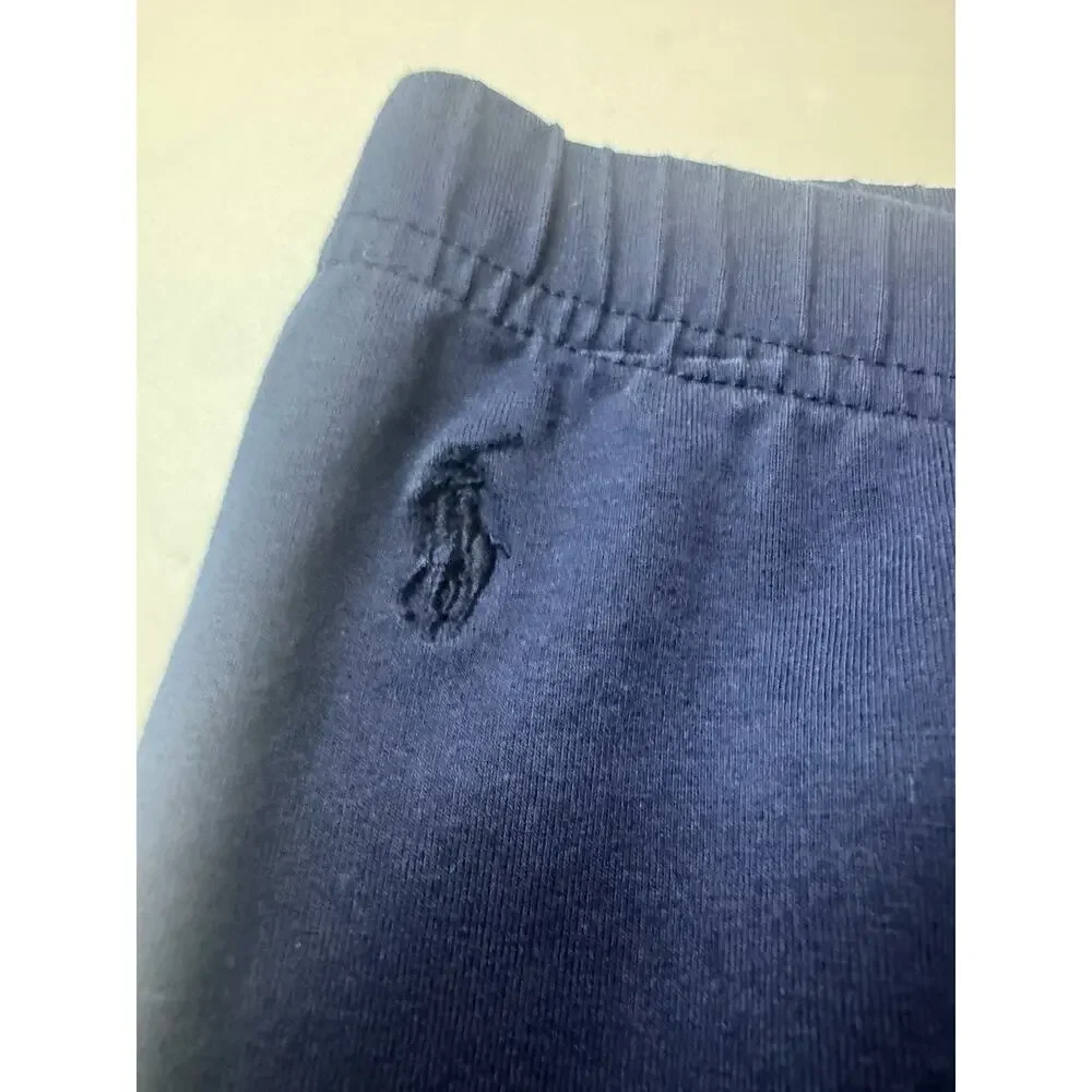 Ralph Lauren Riding Pants Girls L 12-14 Blue Knee Patch Equestrian